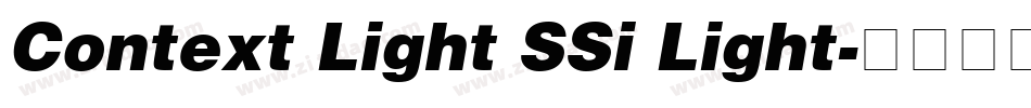 Context Light SSi Light字体转换